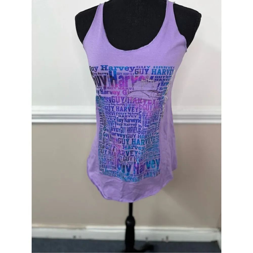 NWOT Guy Harvey Purple Tank Top Size Small